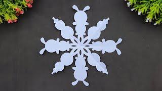 Upcoming Christmas Decoration Snowflakes | Paper Snowflake Cutting Design | Christmas Tree Ornaments