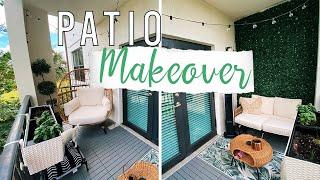 APARTMENT PATIO MAKEOVER | Renter Friendly Balcony Transformation