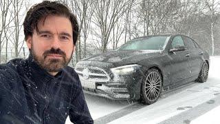 MEGA ROADTRIP with MY MERCEDES C-Class (SNOW + DAMAGE on my car) 1300 km in a day