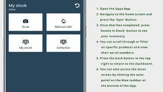 Upya - How to Check your Stock