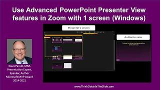 Use Advanced PowerPoint Presenter View features in Zoom with 1 screen (Windows)