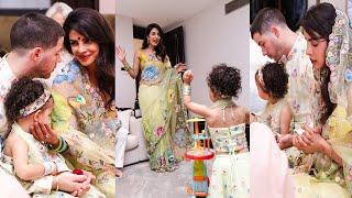 Priyanka Chopras daughter Malti's crazy Dance at Diwali Puja with Priyanka at her New Home with Nick