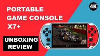 Portable Game Console X7 plus 10000 + games Unboxing and review 4K