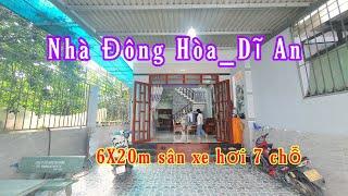 Bán Nhà Dĩ An (427) Nhà Đông Hòa Ngang 6m Đường Thông, Sân Ô Tô, Hoàng Hải BĐS