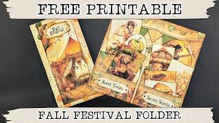 Free Printable Fall Festival Folder Junk Journal Kit | Junk Journal Freebie!