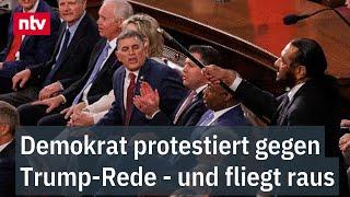 Demokrat protestiert gegen Trump - und fliegt raus - Längste US-Präsidentenrede jemals