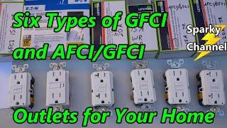 Six Types of GFCI and AFCI/GFCI Outlets for Your Home with NEC 2020 Codes