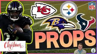 CHRISTMAS DAY PrizePicks Player Props Top Prop Bets  + UNDERDOG CHIEFS VS STELERS, TEXANS VS RAVENS