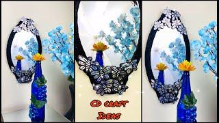 WALL MIRROR USING OLD CD | CRAFTING | DIY | DO IT YOURSELF | FASHION PIXIES