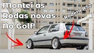 Montei as rodas novas no Golf GTI! BBS RS2 da Rodera