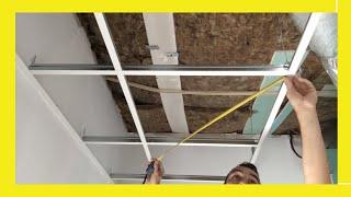 How to install a REMOVABLE FALSE CEILING with 60x60 Plasterboard Plates in a few steps - LEARN NOW!