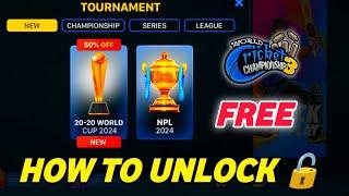 How to Unlock  Npl 2024 | T20 World Cup 24  in Wcc3