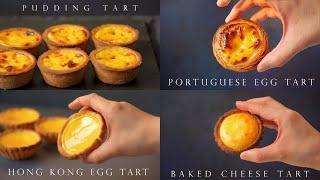 The Best Egg Tart Collection, Portuguese Egg Tart, Pudding Tower, Cheese Tart