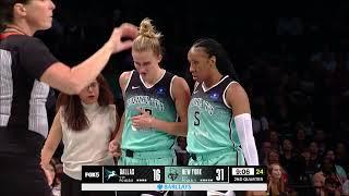  Fiebich INJURES RIBS after hard screen, did not return | New York Liberty vs Dallas Wings WNBA