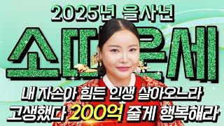 2025년 무조건 초대박터지는 소띠 운세 내 자손아 고생했다! 조상님이 로또 1등 당첨되는 횡재수 주셔서 대박터집니다! 49년생 61년생 73년생 85년생 97년생 소띠 운세!