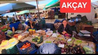 Akçay Pazarı -24 Ağustos 2024 - #akcay #bazaar #sebzemeyve  #giyim #vlog