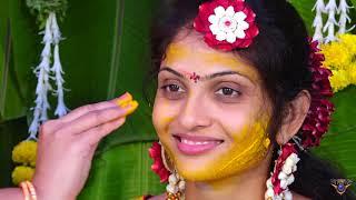 Telugu Traditional Haldi Ceremony || Managala Snanam Highlight of Soujanya || Unique Studios