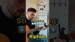 Easy Guitar Songs pt 1 | Riptide #guitar #acoustic #guitarra #violão #guitarlesson #tutorial