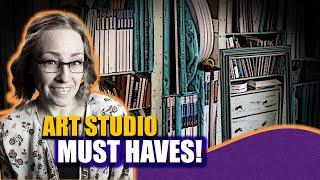 5 Small Art Studio Must Haves! #artstudio