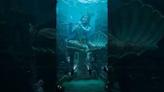 "Divine depths: Explorers uncover an underwater temple of Lord Krishna."