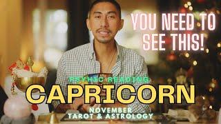 CAPRICORN  URGENT MESSAGE FOR YOU MUST WATCH! NOVEMBER TAROT HOROSCOPE