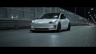 STANCE TESLA MODEL 3 NIGHT DRIVE | 4K