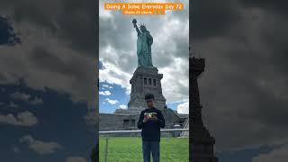 Doing A Solve At Statue Of Liberty  #youcuber #cuber #statueofliberty #shorts