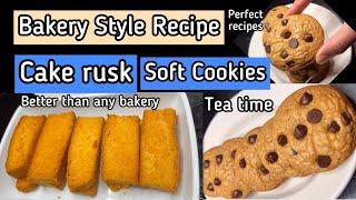 Deliciously Easy Baking Recipes Perfect Tea Time Cake Rusk & Soft Chocolate Chip Cookies!