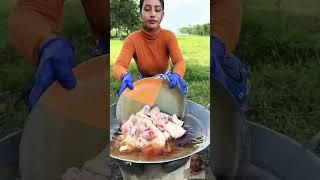 Green Banana with Chicken Recipe #cooking  #cookingvideo  #cookingshorts