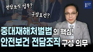 중대재해처벌법 핵심 사항, 안전보건 전담조직 구성의무!!