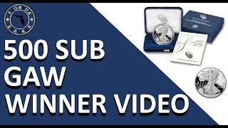 500 Subscriber Give Away (GAW) Winner Video