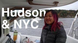 Sailing down the Hudson towards New York City (Sailing SV Catsaway) - Ep. 17