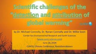 Scientific challenges of the “detection and attribution of global warming” speech by Willie Soon