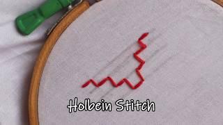 Holbein Stitch In Hand Embroidery Stitches Tutorial