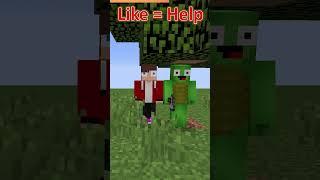 The creeper scared Mikey and JJ! #maizen #minecraft #jj #mikey