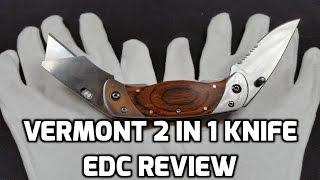 Vermont 2 in 1 Folding Utility Knife/Box Cutter EDC Review