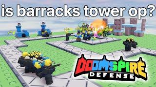 Barracks Tower Review Doomspire Defense [REWRITE] | ROBLOX