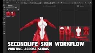 Secondlife Skin Workflow + Painting Across UVs