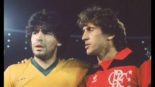 IMAGENS RARAS, ZICO E MARADONA NA VOLTA DO GALINHO (1985) - Todos os lances dos gênios no Maracanã!