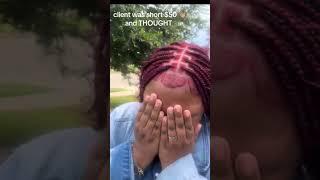 client was short $50 and thought....#shorts  #hairstyles #braids #funny #fypシ゚viral