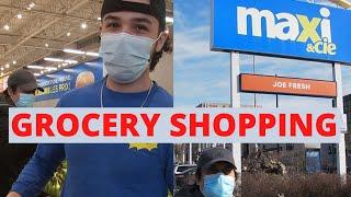 Walk to Buy Groceries at Maxi & cie Supermarket | Springtime in Canada