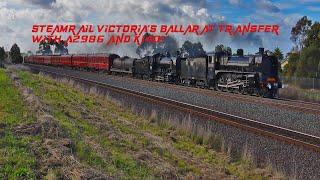 Steamrail Victoria's Ballarat Transfer With A2986 and K140!