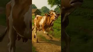 Cow Lost Her Baby… Until She Found Him Crying Under a Tree  #cow #shorts #viralshorts #stories