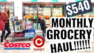 $540 MONTHLY GROCERY HAUL | SHOPPING FOR MY FAMILY OF 5 FOR ONE WHOLE MONTH!