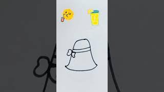 Easy Drawing #shorts #hatdrawing #summer #colors #youtubeshorts #compuart #art #easydrawing