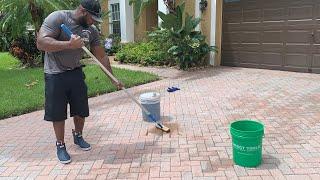 How to remove oil stain from a concrete/ brick paver driveway! 2024 METHOD**