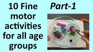 10 Fine motor activities at home Part-1 || Hand and eye coordination activities | Pre-writing skills