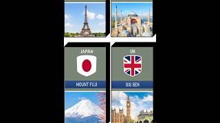 Landmarks From Different Countries ️#landmark #tourist #shorts