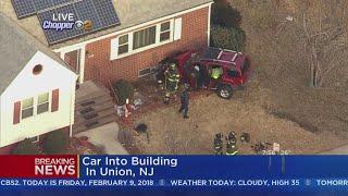 Car Into Building In Union, NJ