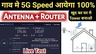 Sim router with external antenna | tp link router & omni antenna setup | speed test | internet speed